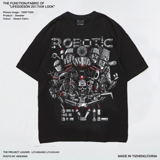 เสื้อยืดแขนสั้น ผ้าฝ้าย พิมพ์ลาย Attitude Optimus Prime Megatron สไตล์ยุโรป และอเมริกา สําหรับคู่รัก