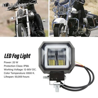 ALABAMAR 20 W 6500K LED แถบแสงสแควร์สปอตไลท์ DRL Angel Eyes ไฟตัดหมอกด้านข้างสำหรับรถบรรทุก Off Road SUV ATV