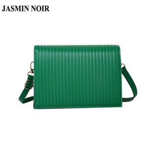 Jasmin NOIR กระเป๋าถือ กระเป๋าสะพายไหล่ หนัง PU ลายทาง ขนาดเล็ก สําหรับสตรี