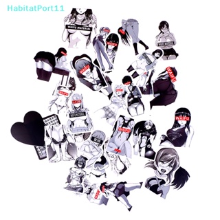 Habitatport สติกเกอร์ไวนิล ลายการ์ตูนอนิเมะ Waifu Pinup Girl สําหรับติดตกแต่งแล็ปท็อป 30 ชิ้น