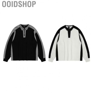 Ooidshop Long Sleeve Shirt  Soft Turn Down Collar Shirt Polyester  for Party