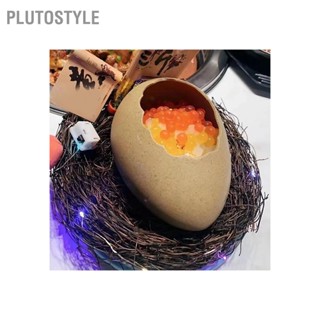  PLUTOSTYLE Creative ชามบะหมี่กึ่งสำเร็จรูปชามรูปเปลือกไข่เซรามิกสำหรับไอศกรีมขนมหวานซุปข้าวเครื่องล้างจานปลอดภัย