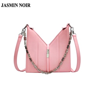 Jasmin NOIR กระเป๋าถือ กระเป๋าสะพายไหล่ สะพายข้าง หนัง PU ลายทาง ขนาดเล็ก สไตล์เกาหลี สําหรับสตรี