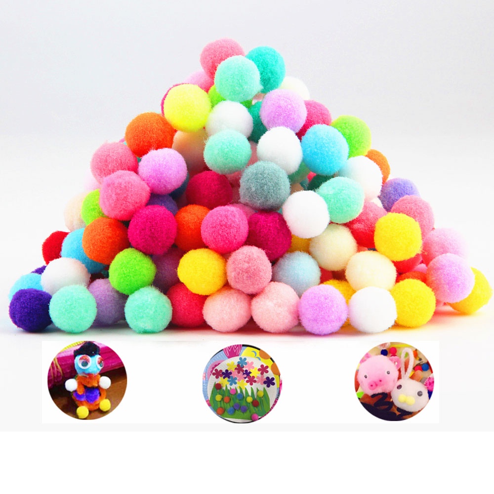 ลูกบอลปอมปอม ผ้ากํามะหยี่ขนนิ่ม ขนาด 30 มม. แฮนด์เมด DIY สําหรับเย็บผ้า งานฝีมือ ของเล่นเด็ก 20 ชิ้น ต่อแพ็ค