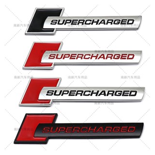 สติ๊กเกอร์ติดรถ SUPERCHARGED ดัดแปลงเทอร์โบ สติ๊กเกอร์โลหะรถ สติ๊กเกอร์ป้ายข้าง Audi A3 A4 A5 A6 A7 A8 Q3 Q5 Q7 ประดับยนต์