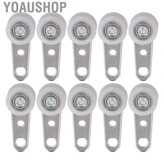 Yoaushop Rope Pulley  Slide Smoothly Nylon Stainless Steel Pulley Wheel 10Pcs  for Sliding Doors