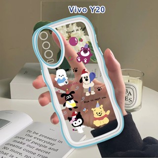 เคสโทรศัพท์มือถือแบบนิ่ม กันกระแทก กันรอยกล้อง ลายหมีพูห์ แฟชั่น สําหรับ Vivo Y20 Y12S 2021 Y20i Y20S Y20S G Y20A Y12A Y20T Y20G