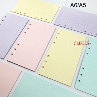 Cleoes กระดาษรีฟิล Agenda Binder สีม่วง 40 แผ่นขนาด A5 A6 สําหรับวางแผนกระดาษ