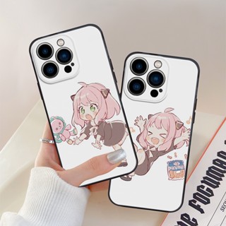 เคสโทรศัพท์มือถือ ซิลิโคนนิ่ม กันกระแทก ป้องกันกล้อง ลายการ์ตูน Spy×Family Anya สําหรับ iPhone 14 13 12 11 Pro Max X XR XS 7 8 SE 2022