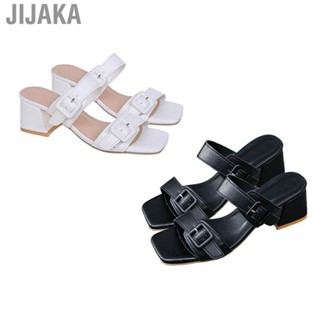 Jijaka Summer Sandals  Soft Elegant Open Toe Women Heels Sandals Double Buckle  for Office for Female