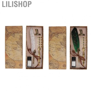 Lilishop Quill Pen Set  Smoothing Writing Wear Resistant Caligraphy Pen Kit  for School for Home for Office