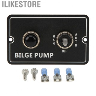 Ilikestore Bilge Pump Switch Panel  Safe Bilge Pump Switch 3 Way Switch Black  for Boat