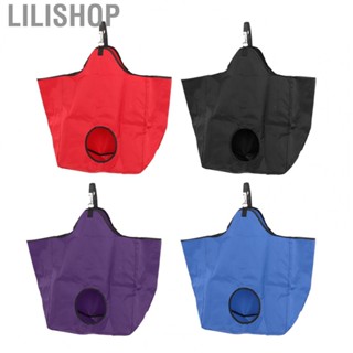 Lilishop Slow Feeder Hay Bag  Horse Hay Bag Wear Resistant with Metal Rings for Farm