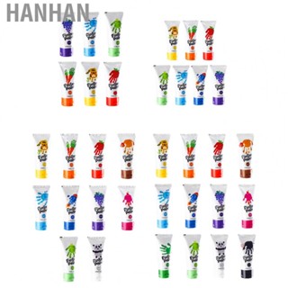 Hanhan Finger Paints  60ml Washable Bright Colors Finger Painting Set Healthy  for Baby