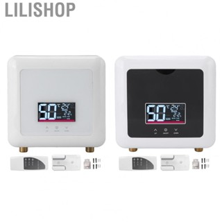 Lilishop Tankless Water Heater  Digital Display Multiple Protection Devices 30 To 55 Degrees Electric Water Heater with Water Heater Bracket for Kitchen