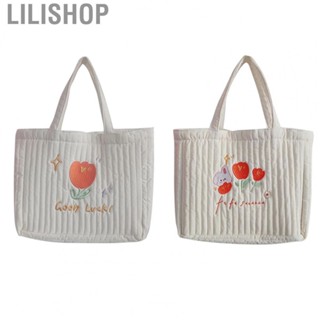 Lilishop Canvas  Quilting Embroidery Canvas Shoulder Bag Simple Baby Cotton Single Shoulder Bag for Girl