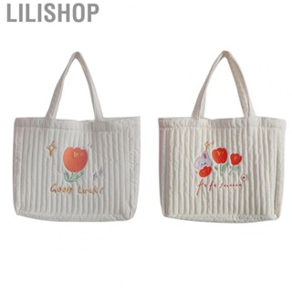 Lilishop Canvas  Quilting Embroidery Canvas Shoulder Bag Simple Baby Cotton Single Shoulder Bag for Girl