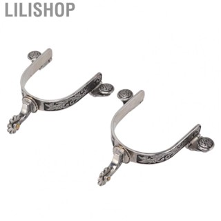 Lilishop Boot Spurs  Stainless Steel One Pair Portable Western Cowboy Spurs  for Sports