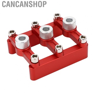 Cancanshop Hole Drill Guide  High Accuracy Aluminum Alloy 3 in 1 Locator Wide Application Durable Self Centering Doweling Jig  for Woodworking