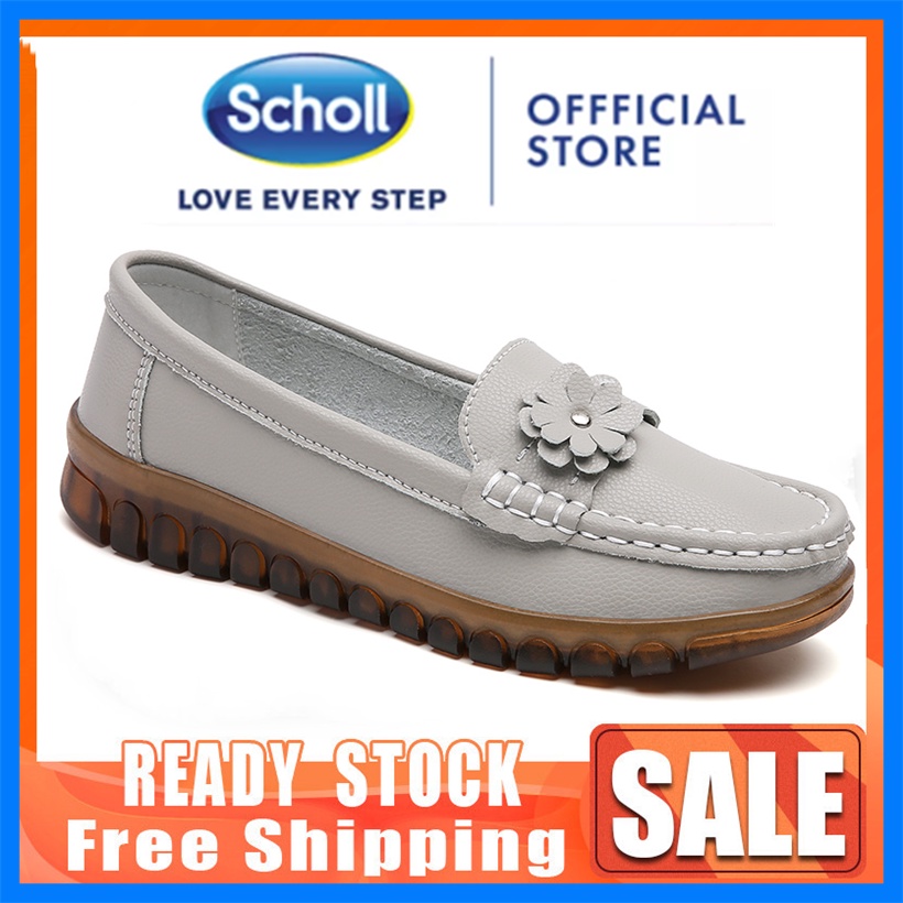 Scholl women shoes Womens scholl รองเท้าหนังลําลอง รองเท้าผู้หญิง Boat Shoes summer Loafers Shoes
