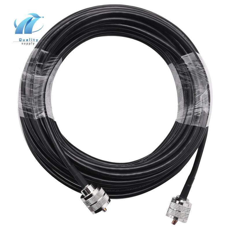 15M UHF Coaxial สาย RG58 Coax สาย PL259 สาย 50 โอห์ม CB วิทยุเสาอากาศสาย UHF ชาย UHF ชาย Low Loss UH