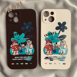 เคสโทรศัพท์มือถือ ลายสุนัข หมี เบียร์ มุมขวา 8p สําหรับ Iphone 711 Xr Xs 12 13 Max 14Pro JXVP