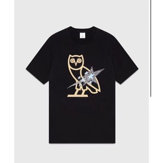  เสื้อยืดแขนสั้น ผ้าฝ้าย พิมพ์ลายนกฮูก SSS OWL