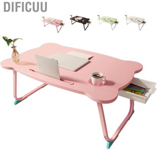 Dificuu Bed Folding Table Portable Cute Breakfast Tray Lap Standing Notebook Desk for Home Dormitory