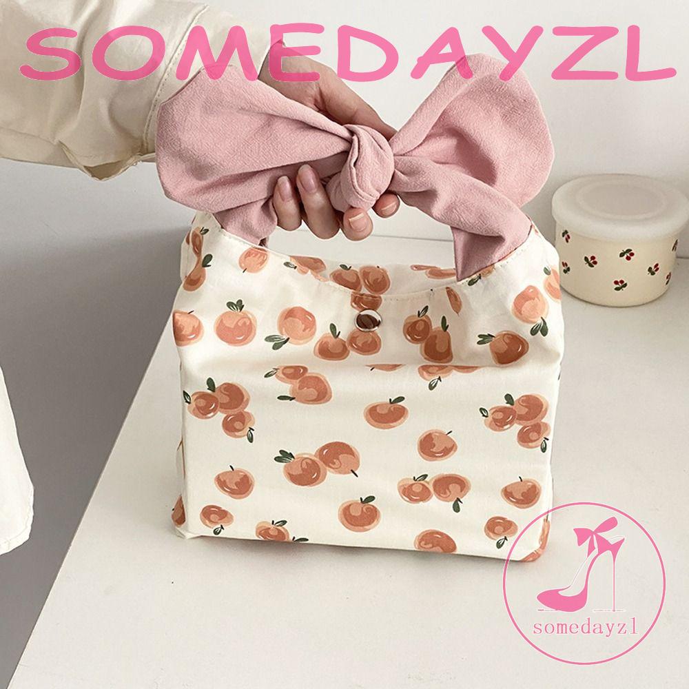 Somedayzl กระเป๋าอาหารกลางวัน หูกระต่าย ปิดหู น่ารัก สไตล์ญี่ปุ่น สําหรับผู้หญิง ปิกนิก ช้อปปิ้ง