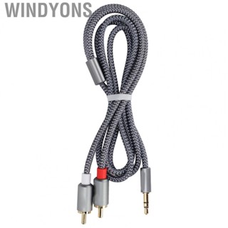 Windyons Audio Cable  Lossless  Quality Gold Plated Plugs 3.5mm Jack To 2 RCA Aux Audio Cable High Fidelity  for Mobile Phones for Speaker for Laptops