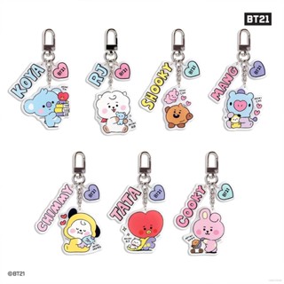 พวงกุญแจ จี้อะคริลิค รูป BTS BT21 สําหรับห้อยกระเป๋า