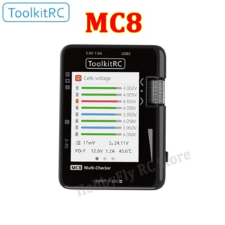 Toolkitrc MC8 เครื่องตรวจสอบเซลล์ ขนาดเล็ก 32 บิต เอาท์พุต PWM PPM SBUS พร้อม USB-C ชาร์จเร็ว