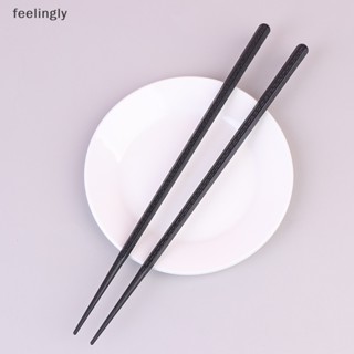 {FEEL} ช้อนส้อม ก๋วยเตี๋ยว ซูชิ สีดํา 1 คู่ {feelingly}