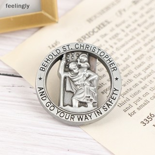 {FEEL} St Christopher ที่บังแดดรถยนต์ อุปกรณ์เสริม {feelingly}