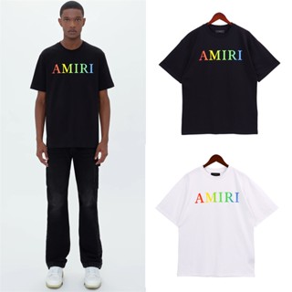 Am-iri - ใหม่ล่าสุด เสื้อยืดแขนสั้น ทรงหลวม พิมพ์ลายตัวอักษร ไล่โทนสี แฟชั่นฤดูใบไม้ผลิ ฤดูร้อน 2023SS Kr5Yrfu