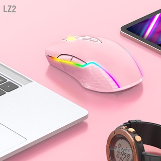  LZ2 เมาส์ไร้สาย USB เมาส์เล่นเกมไร้สายแบบชาร์จได้ตามหลักสรีรศาสตร์สำหรับคอมพิวเตอร์แล็ปท็อปพีซี