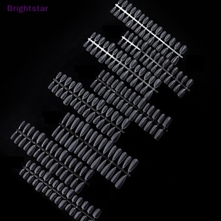 Brightstar เล็บปลอม อะคริลิคใส สไตล์ฝรั่งเศส 240 ชิ้น S M L ใหม่