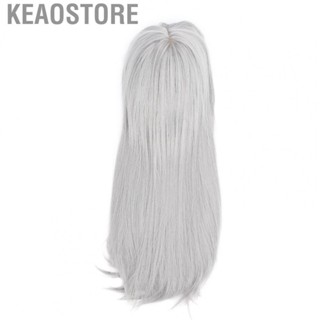 Keaostore Long Wig  76cm / 29.9in Fake Hair Gray for Party Halloween