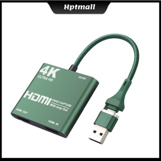 [NTO] การ์ดจับภาพวิดีโอ 4k 1080p Usb 3.0 Type C เป็น Hdmi 2 In 1 พร้อมห่วงเอาท์พุต 60FPS