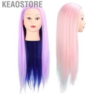 Keaostore Mannequin Head with Hair  Cutting High Temperature Synthetic Widely Used Durable for Hairdresser Barbershop