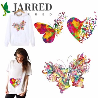 Jarred แผ่นแพทช์รีดร้อน ลายผีเสื้อ DIY สําหรับตกแต่งเสื้อผ้า