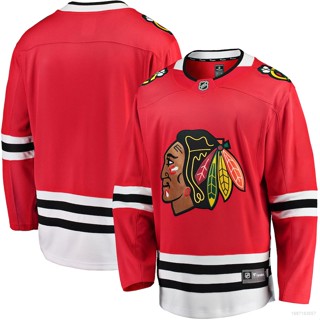 Qy NHL Chicago Blackhawks Home Jersey Hockey เสื้อยืด แขนยาว พลัสไซซ์