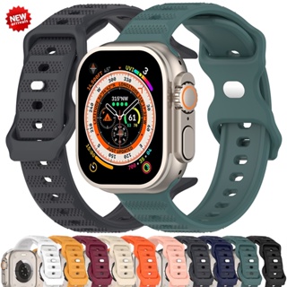 สายนาฬิกาข้อมือซิลิโคน สําหรับ Apple Watch Ultra 49 มม. 44 มม. 40 มม. 45 มม. 41 มม. 42 มม. 38 มม. 44 45 มม. iwatch series 7 se 3 4 5 6 8