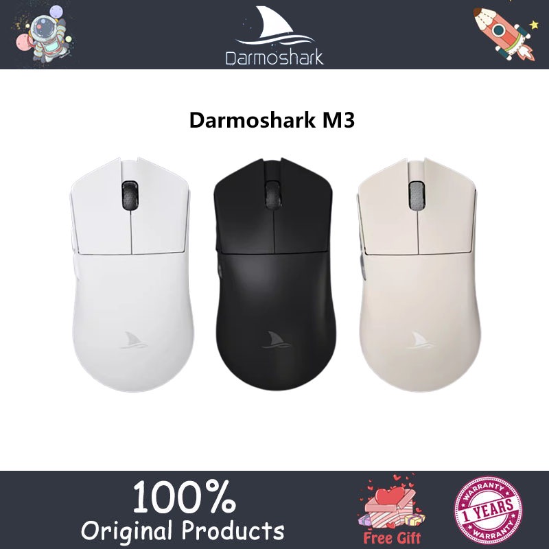 Darmoshark M3 เมาส์ไร้สาย น้ําหนักเบา สําหรับเล่นกีฬา