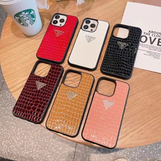 เคส iPhone 11 promax เคสโทรศัพท์มือถือ ลายหนังจระเข้ ทรงสามเหลี่ยม สําหรับ iPhone 14promax 13 12promax 11