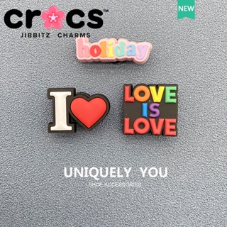 Jibbitz อุปกรณ์เสริมหัวเข็มขัด LOVE Series สําหรับตกแต่งรองเท้า crocs