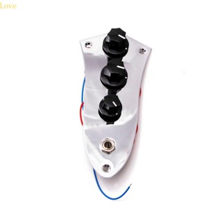 Love Seven Angle Knob Prewired Loaded แผ่นควบคุมกีตาร์ สีเงิน สําหรับกีตาร์ เบส JB