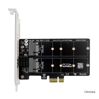 Iwo การ์ดอะแดปเตอร์ PCI-E 3 0 เป็น 2x สําหรับ M 2 6Gb s Dual NGFF สําหรับ M 2 Protocol เป็น PCIE X1 เป็น Dual Covnverter JMB58