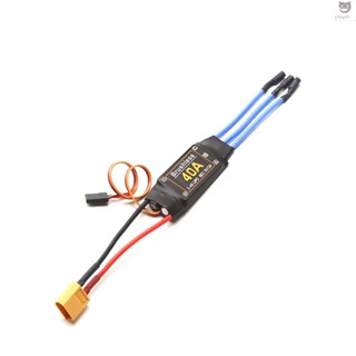 Ctoy ปลั๊กควบคุมความเร็วอิเล็กทรอนิกส์ 40A ESC 2-4S XT60 พร้อมหัวกล้วย 5V 3A BEC 3.5 มม. สําหรับเครื่องบิน Heli