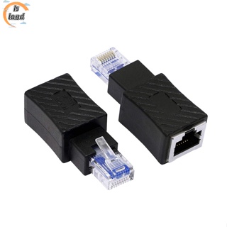 【IS】อะแดปเตอร์ขยายสายแลนอีเธอร์เน็ต Rj45 Cat5/6 ตัวผู้ เป็นตัวเมีย สําหรับเราเตอร์